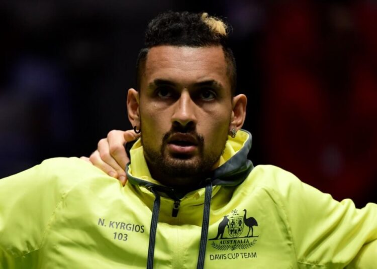 Australia's Nick Kyrgios poses before a quarter-final singles tennis match against Canada at the Davis Cup Madrid Finals 2019 in Madrid on November 21, 2019. (Photo by JAVIER SORIANO / AFP)