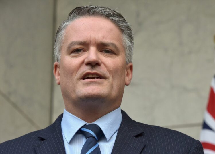(FILES) In this file photo taken on August 22, 2018 Australia's Finance Minister Mathias Cormann attends a press conference in Parliament House in Canberra. - Australia's former finance minister Mathias Cormann was elected on March 21, 2021, as the new head of the Organisation for Economic Co-operation and Development (OECD), sources close to the group that advises advanced economies told AFP. (Photo by MARK GRAHAM / AFP)