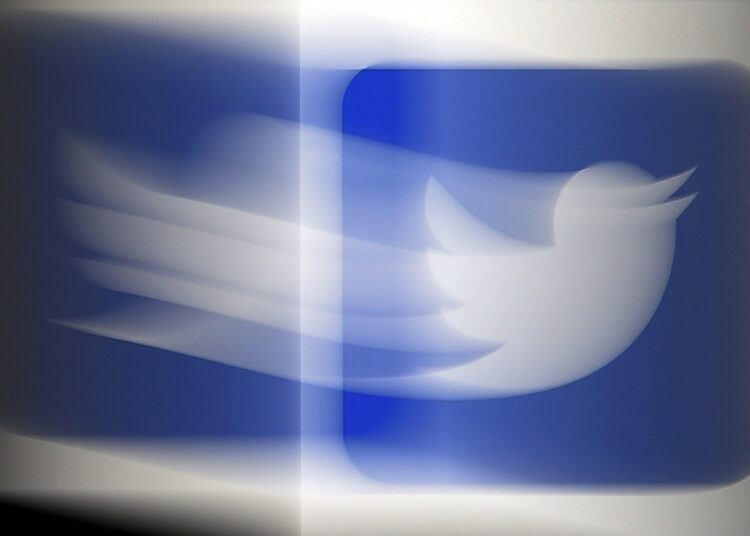 (FILES) In this file photo taken on August 10, 2020 In this photo illustration, a Twitter logo is displayed on a mobile phone on August 10, 2020, in Arlington, Virginia. - Twitter on July 28, 2021, began testing a feature allowing businesses to sell goods from their profile pages at the one-to-many messaging platform. A "Shopping Module" being tried by a few brands in the US marked a move into e-commerce that comes as potential competition for rivals including online bulletin board Pinterest. (Photo by Olivier DOULIERY / AFP)