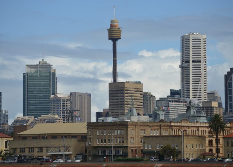 Photo taken on April 4, 2017 shows a view of Sydney from the harbour of the central business district. Australians are racking up extreme levels of debt to buy homes that are among the world's most expensive, a ticking time bomb that could wreck the economy if it is hit by a sudden shock, experts warn.